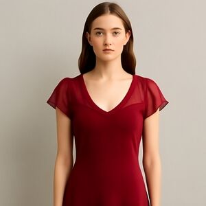 Sonoma Red Sleeveless Blouse Size Small